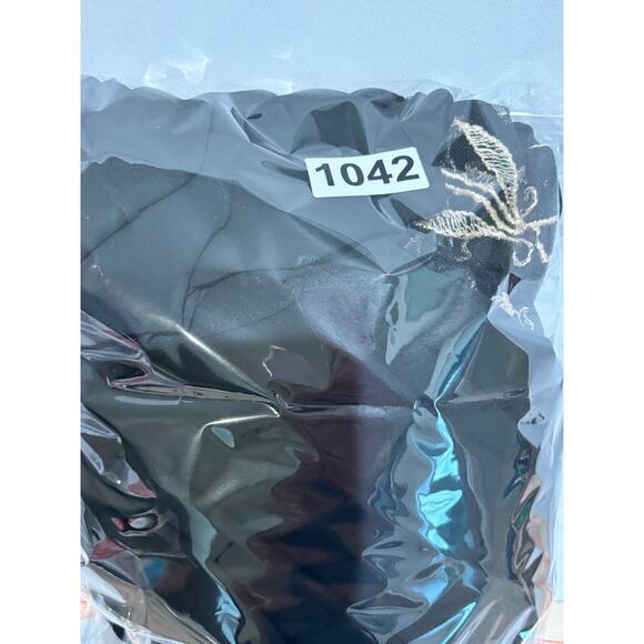 Vtg Cachet Midi‎ Formal Black Chiffon Dress lace Gold overlay sz 9/10 whimsigoth - Picture 10 of 11